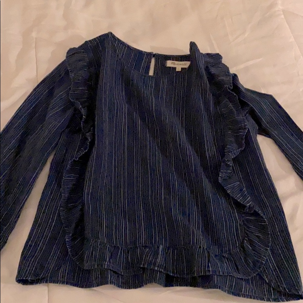 Madewell pin striped blouse